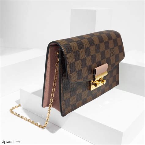 louis vuitton damier ebene croisette wallet on chain|louis vuitton croisette bag.